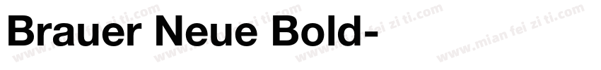 Brauer Neue Bold字体转换